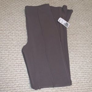 Grey ribbed stretch pants/leggings size small